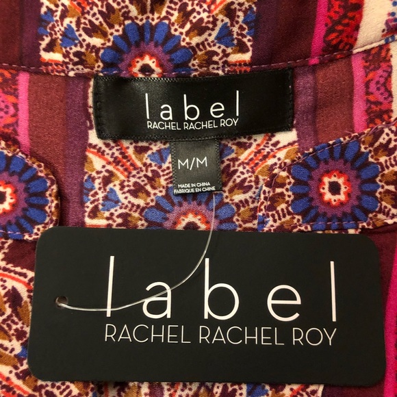 Label Rachel Roy NEW Boho V Neck Hi-Lo Tunic Tank Top Size Medium - Picture 4 of 5